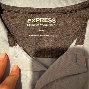 Express Men’s stretch pique blue polo